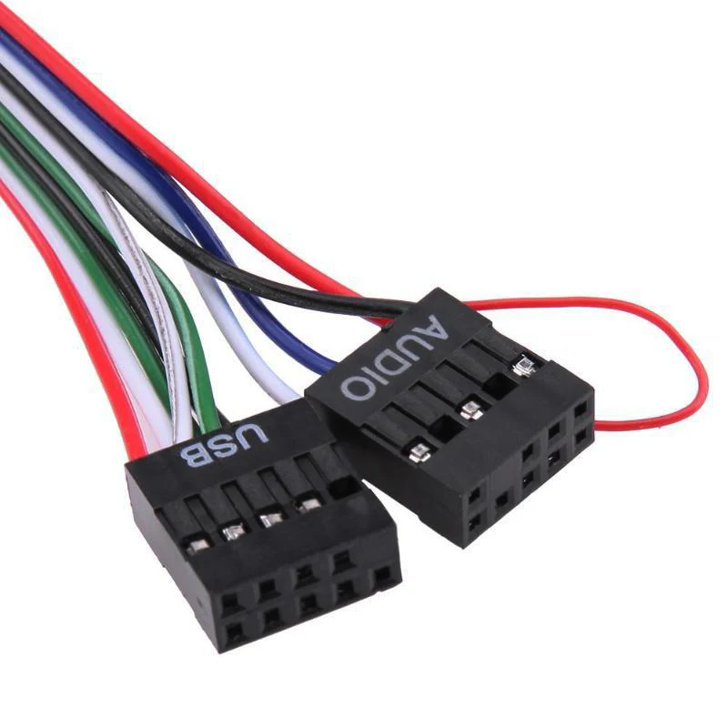 

1/5/10PCS 6.8/7.4/7.8cm PC Computer Cables & Connectors Case Front Panel USB/ Audio Front USB 2.0 Plug Guard