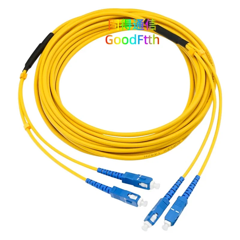 

Бронированный оптоволоконный патч-корд SC-SC UPC SM 2-ядерная дуплексная перемычка 2-жильный желтый кабель GoodFtth