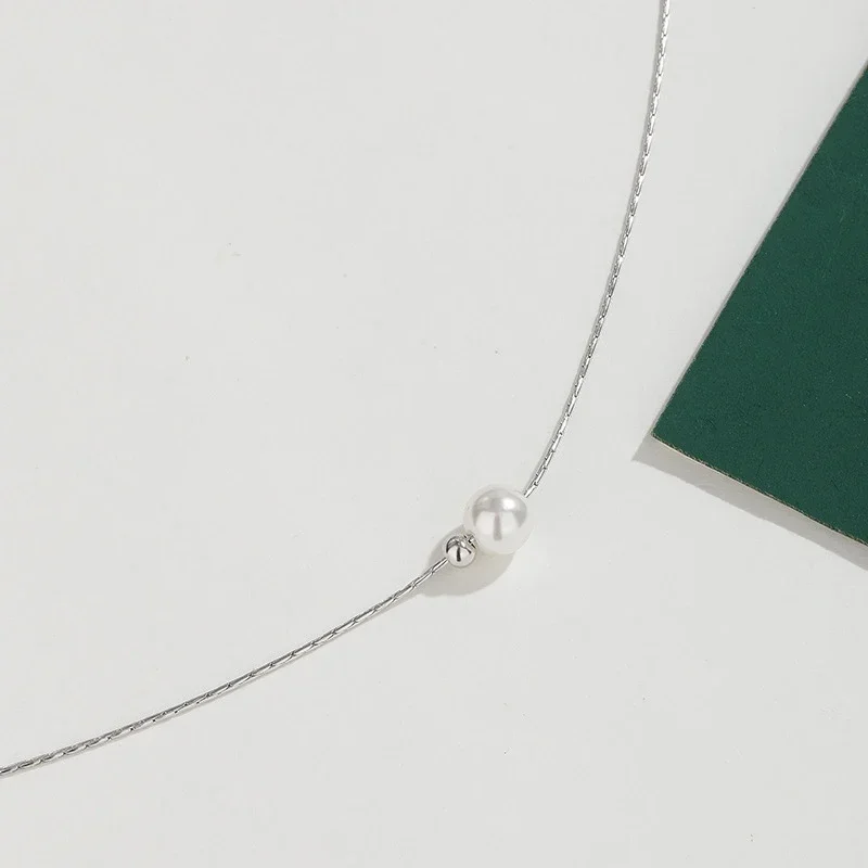 VC26   female simple double bead collarbone chain personality