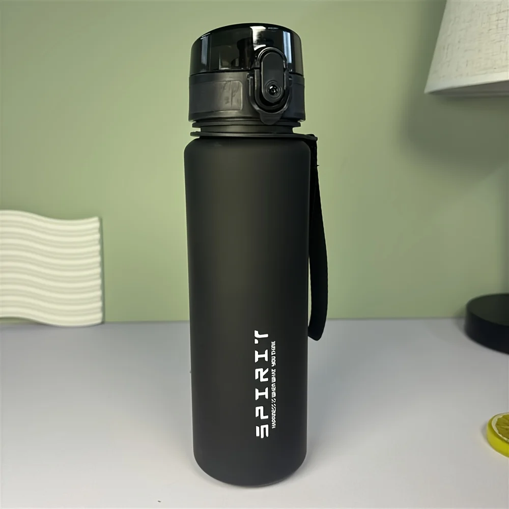 650ML 大容量フロストスポーツウォーターボトル - 漏れ防止、BPAフリーPC、シリコンストローとキャリングロープ付き、ジムやアウトドア用