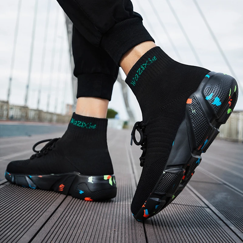 New Unisex Fashion Sneakers Women Sock Boots Shoes Ladies Casual Loafers Student Sports Shoes Woman Men Shoes Plus Size Boots