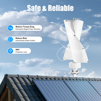 100W Vertical Axis Wind Turbine Generator, 12V/24V Helical Blade Design for Home/RV/Boat/Streetlight, Low Wind Start (3m/s)