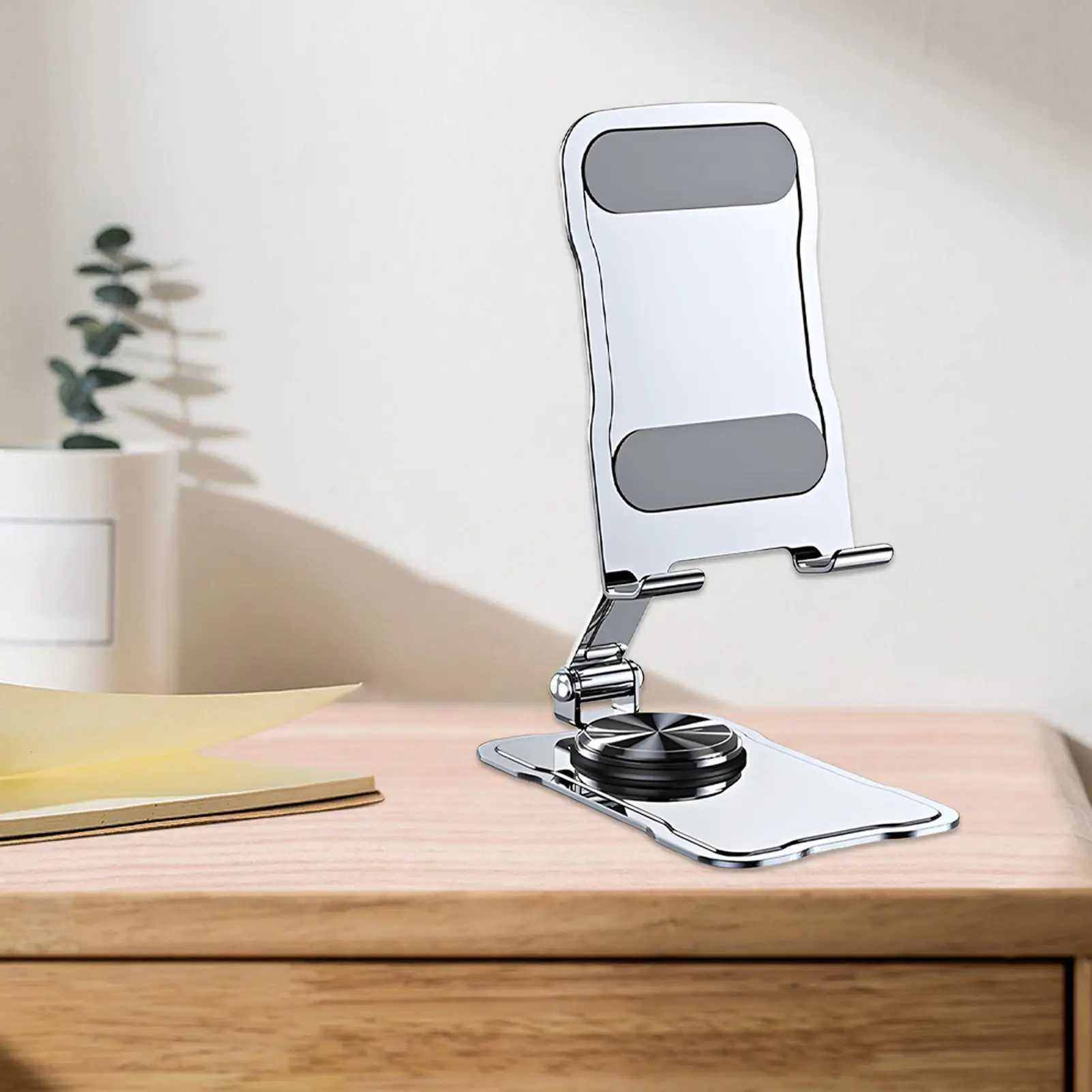 Soporte de teléfono para escritorio, soporte plegable para teléfono, soporte giratorio ajustable, soporte pequeño para teléfono inteligente para fotografía, filmación de Vlogging