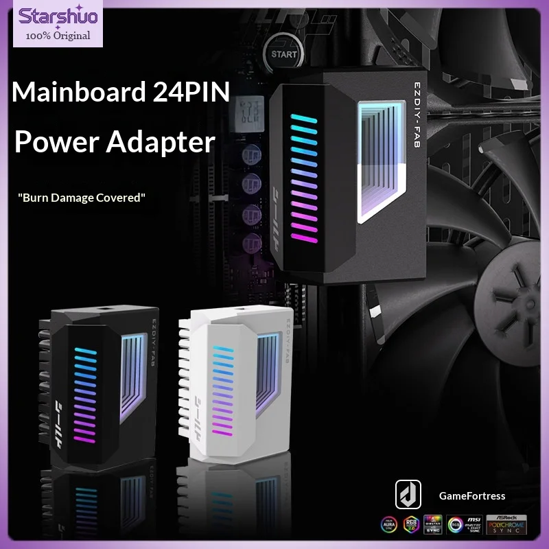 

Материнская плата UPHERE Grming 24PIN 90 ° Адаптер питания 5В, 3-контактный, с ARGB-синхронизацией, удлинительный кабель для декорации корпуса ПК