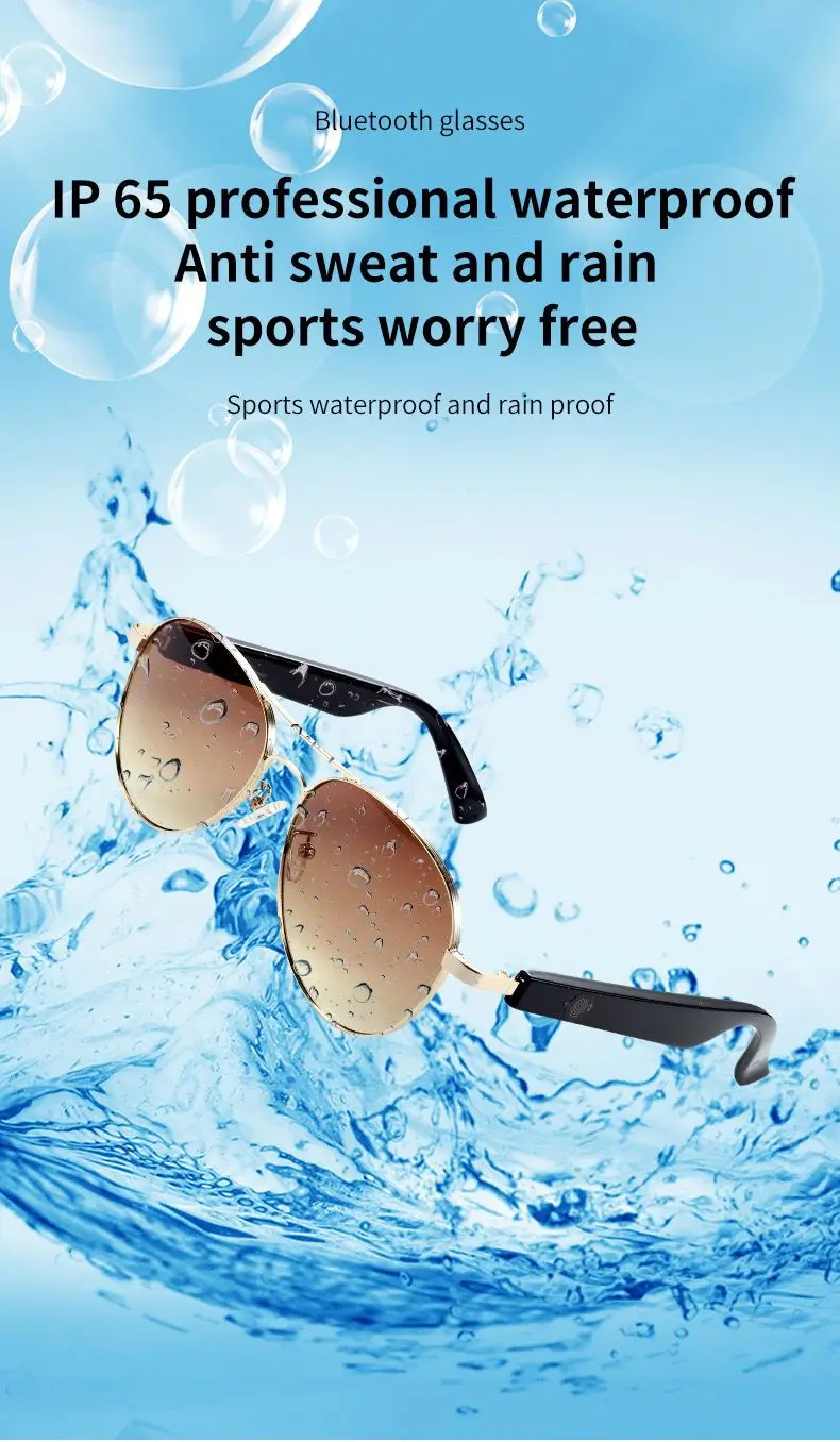 ZECAA Smart Touch Беспроводная Bluetooth Интеллектуальная аудиогарнитура Очки Bluetooth Smart Touch Носимая гарнитура Аудиоочки