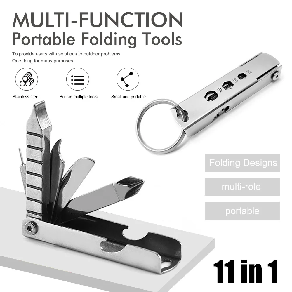 

Multifunctional Tool Cross and Straight ScrewdriverEDCRepair Gadget10Combination1Small Tool Belt Key Chain