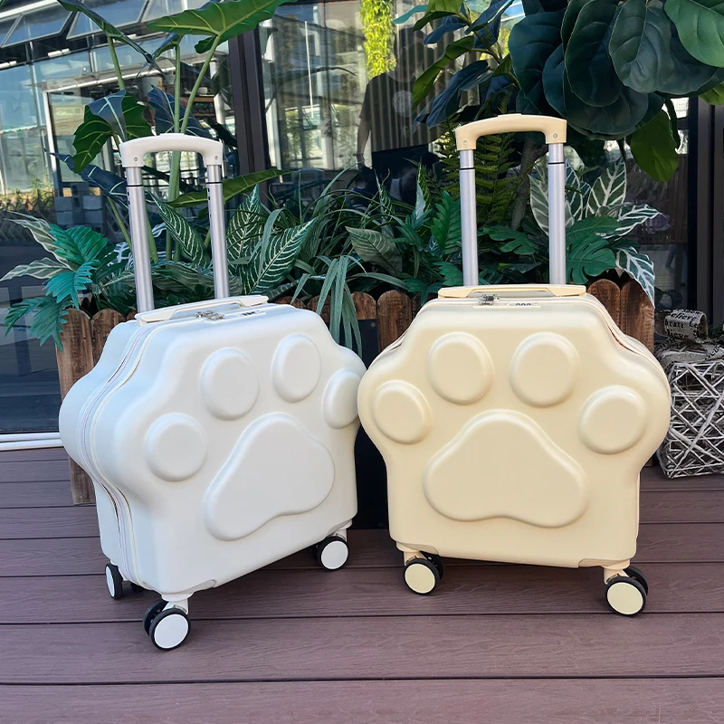 

New Lightweight 18-20 Inch Carry-On Luggage for Women Cute Children's Travel Suitcas Trolley Password Case with Quiet Wheels