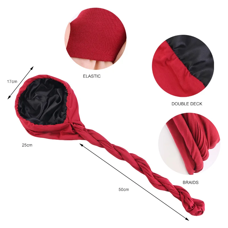 Men's Turban Hat Satin Lining Stretchy Men Bandana Indian Cap Modal And Satin Turban Hip Hop Caps Headband Biker Headwrap