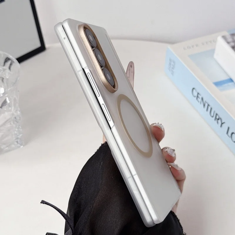 Magnetyczne etui na telefon Samsung Galaxy Z Fold8 Ultra Fold 8 7 6 5, bumper z obsługą Magsafe, matowa ramka przednia, ochrona zawiasu — zdjęcie produktu 5