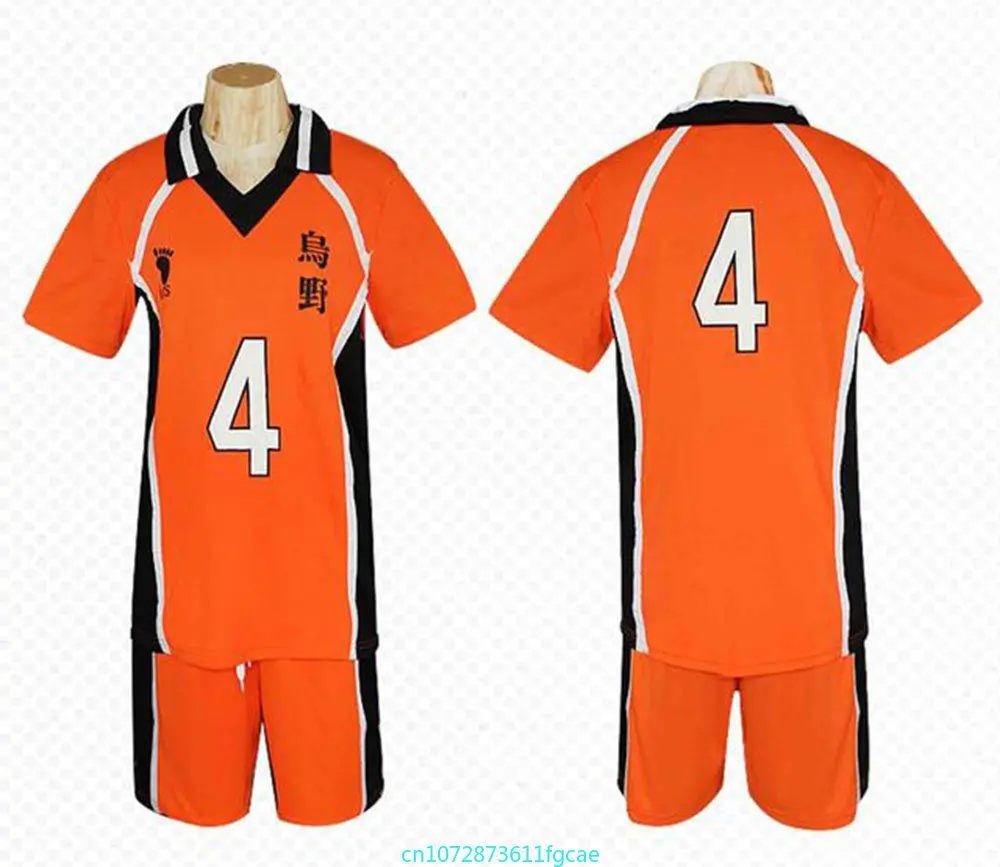 Disfraz de Anime Haikyuu Karasuno, disfraz de escuela secundaria Hinata Shyouyou Nekoma, ropa deportiva de voleibol escolar, conjunto de rodilleras,