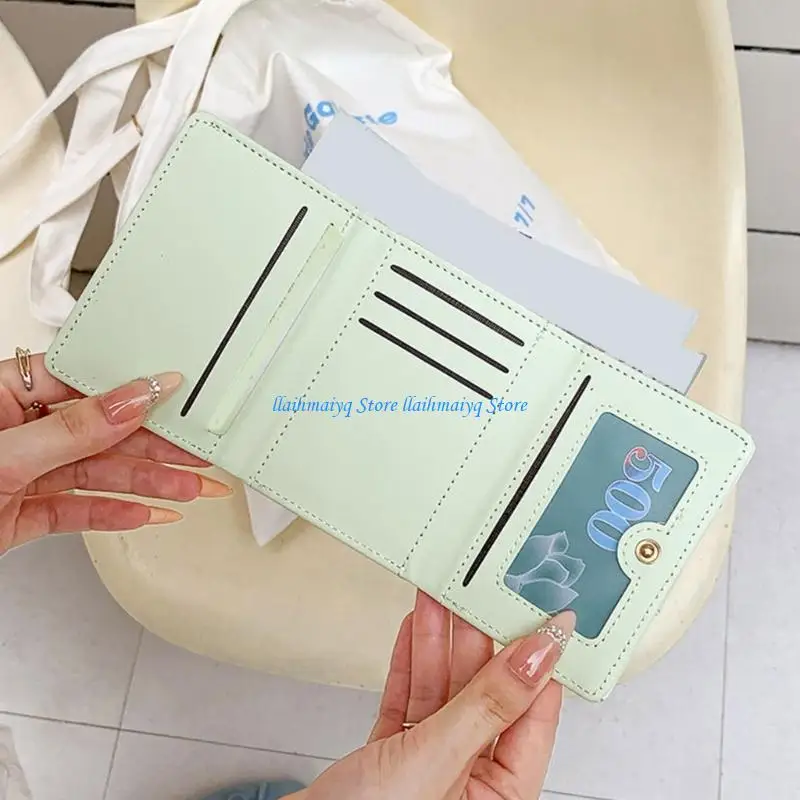 573B Compact Wallets Card Holder Ladies Purse Money Bag,Clutch Purse Trifold Purses