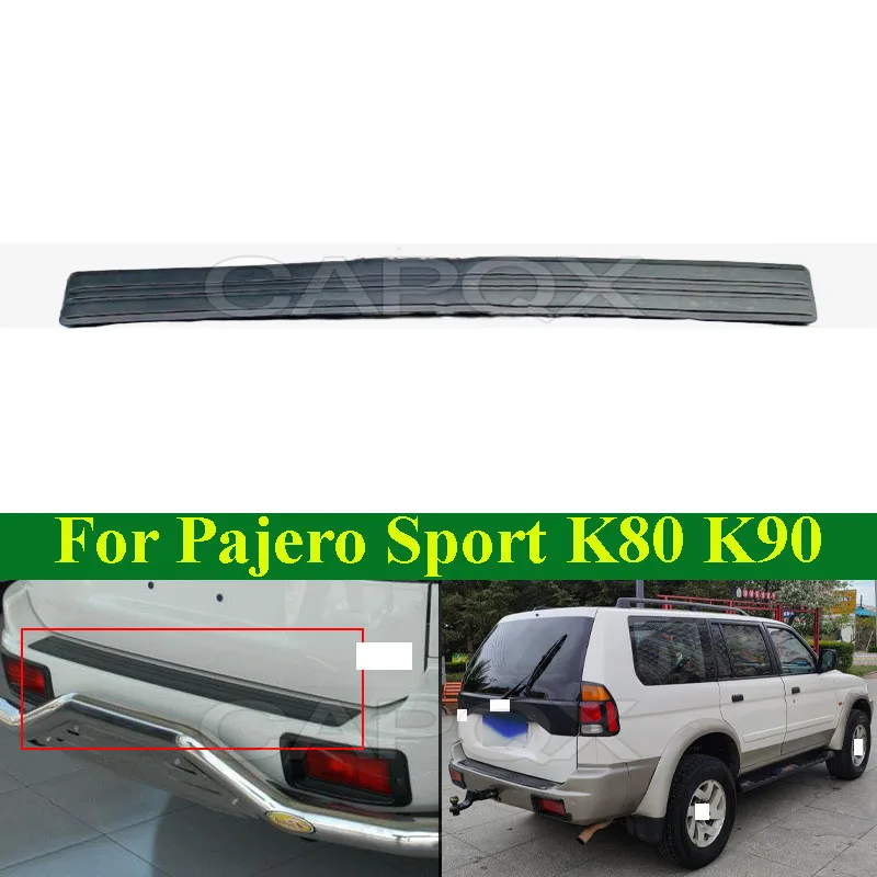 

CAPQX Tail Door Cover Guard For Pajero Sport K80 K90 Rear Bumper Step Plate Rear Bumper Hoids Down Strip Tail Door Trim MR230333
