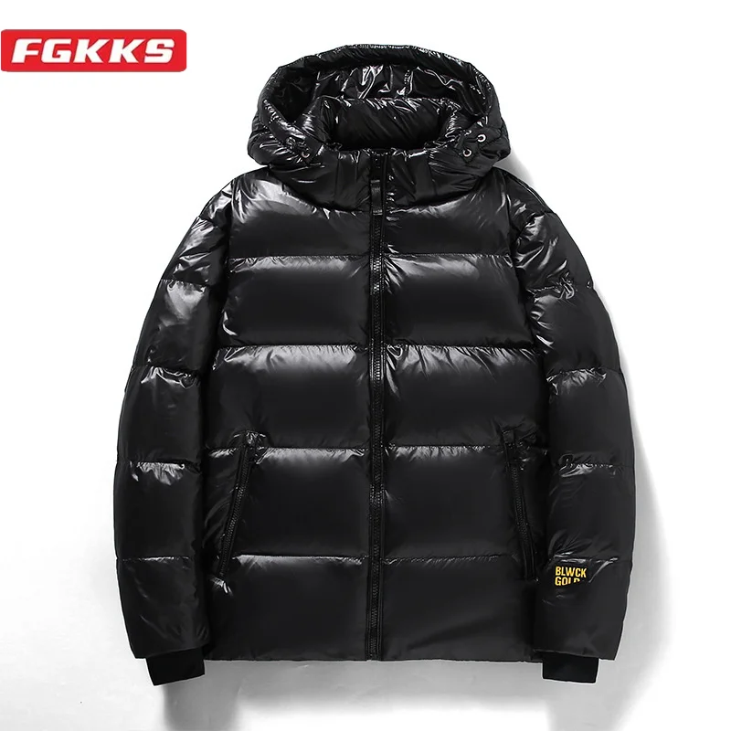 FGKKS, chaqueta de invierno para hombre, nueva chaqueta clásica para exteriores de alta tecnología para parejas, prendas de vestir con capucha, Parka de plumón de pato para mujer, chaqueta de plumas