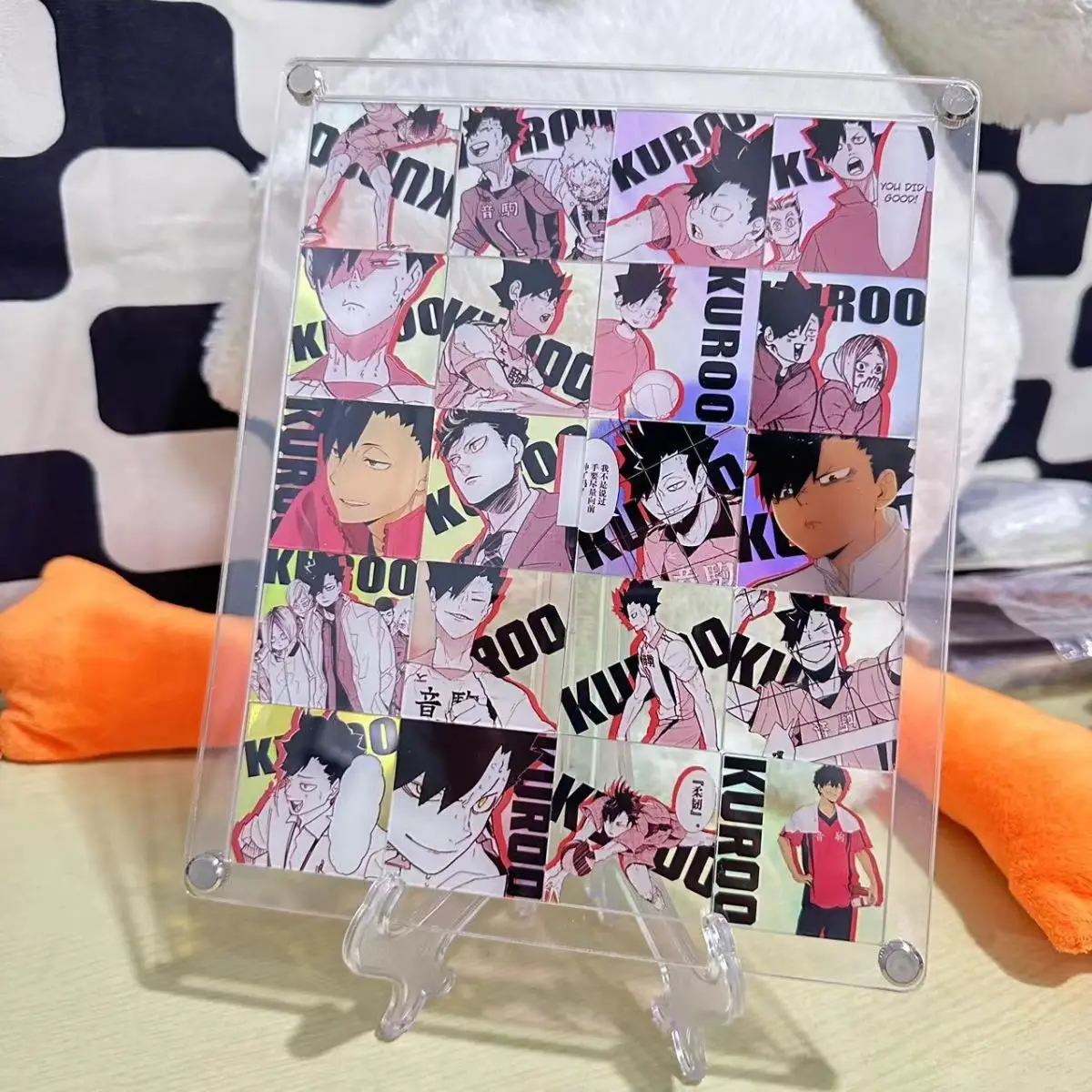 Cartoon Anime Haikyuu!! Acrylic Film Standing Plates Hinata Shoyo Shake Fighter Display Frame Painting Bedroom Tabletop Ornament