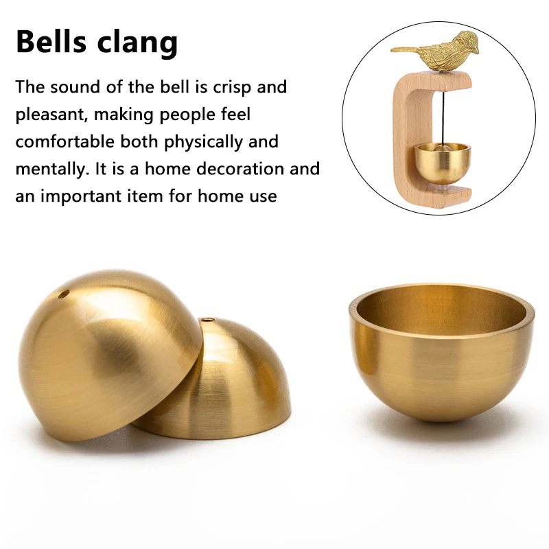 

Латунный золотой колокольчик, украшение для дома, кулон, дверной звонок, аксессуары для колокольчиков