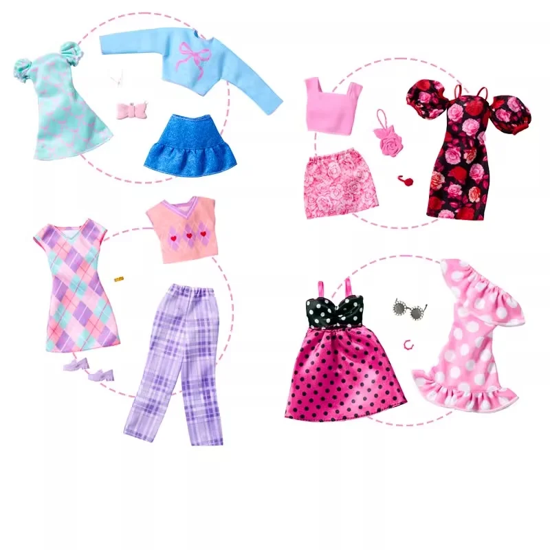 

New Arrival Authentic For Barbie Doll Clothing Accessories Vset For Girls Playtime Dress-Up Wardrobe Kids Toy No Doll New