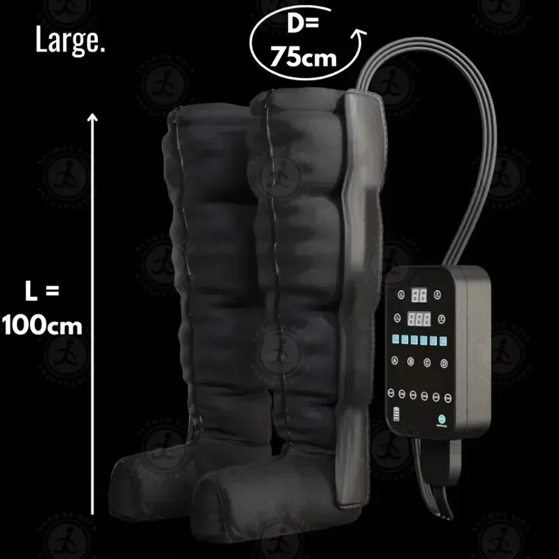 Vibration compression and compression therapy for restoring foot and leg massage boots with hot massage of the feet and calves