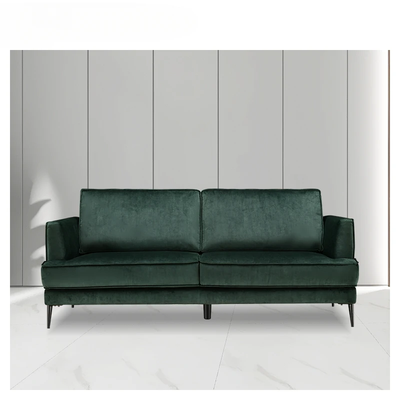 Modern Luxury Sofa Set American Design Furniture Sectional Green Velvet Fabric Living Room Sofas Sets