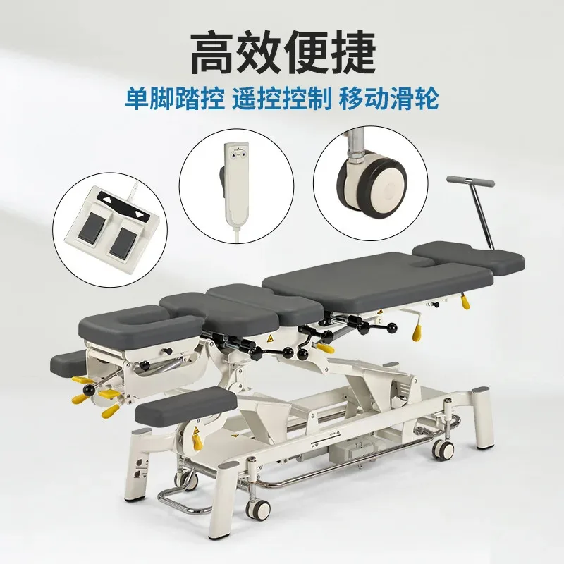 Fairworth380 5-Section Electric Chiropractic Treatment Table for Vertical And Lateral Lumbar Flexion Adjustable Chiropractic Bed