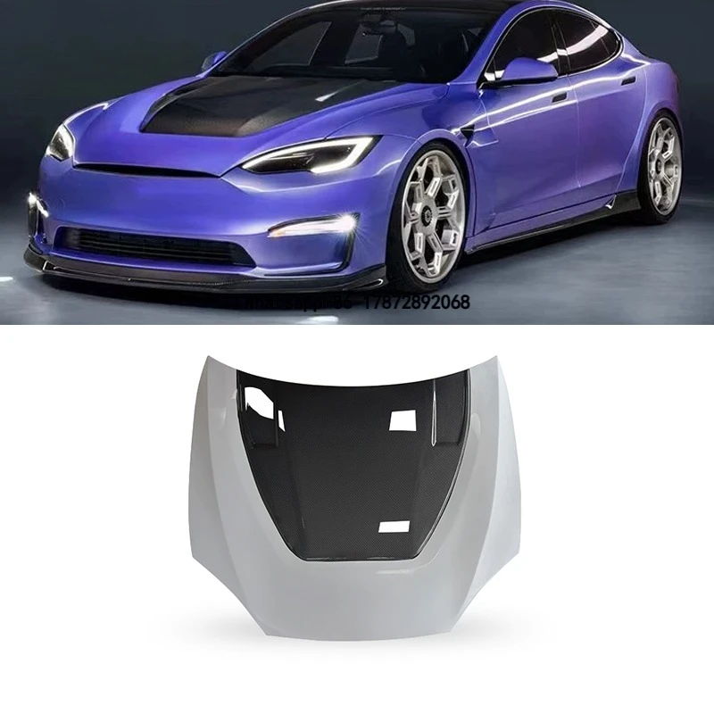 

High Quality for Model S Performance Fitment Dry Carbon Fiber V Style Hood Body Kit