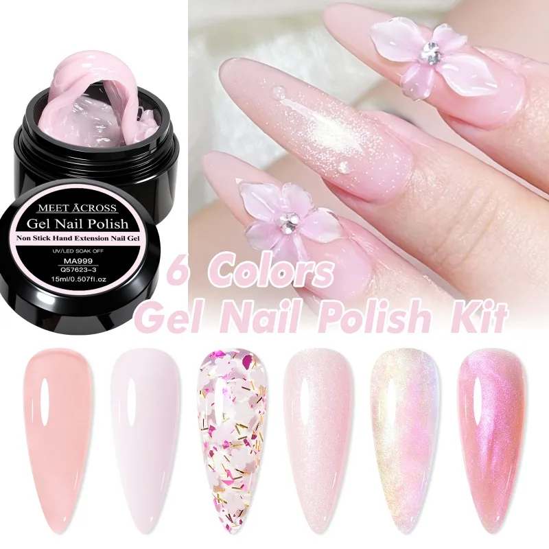 11pcs Round Box Extension Gel Nail Polish Set With Quick Building Complete Tools Nail Art Decorations Nail Extension Supplies