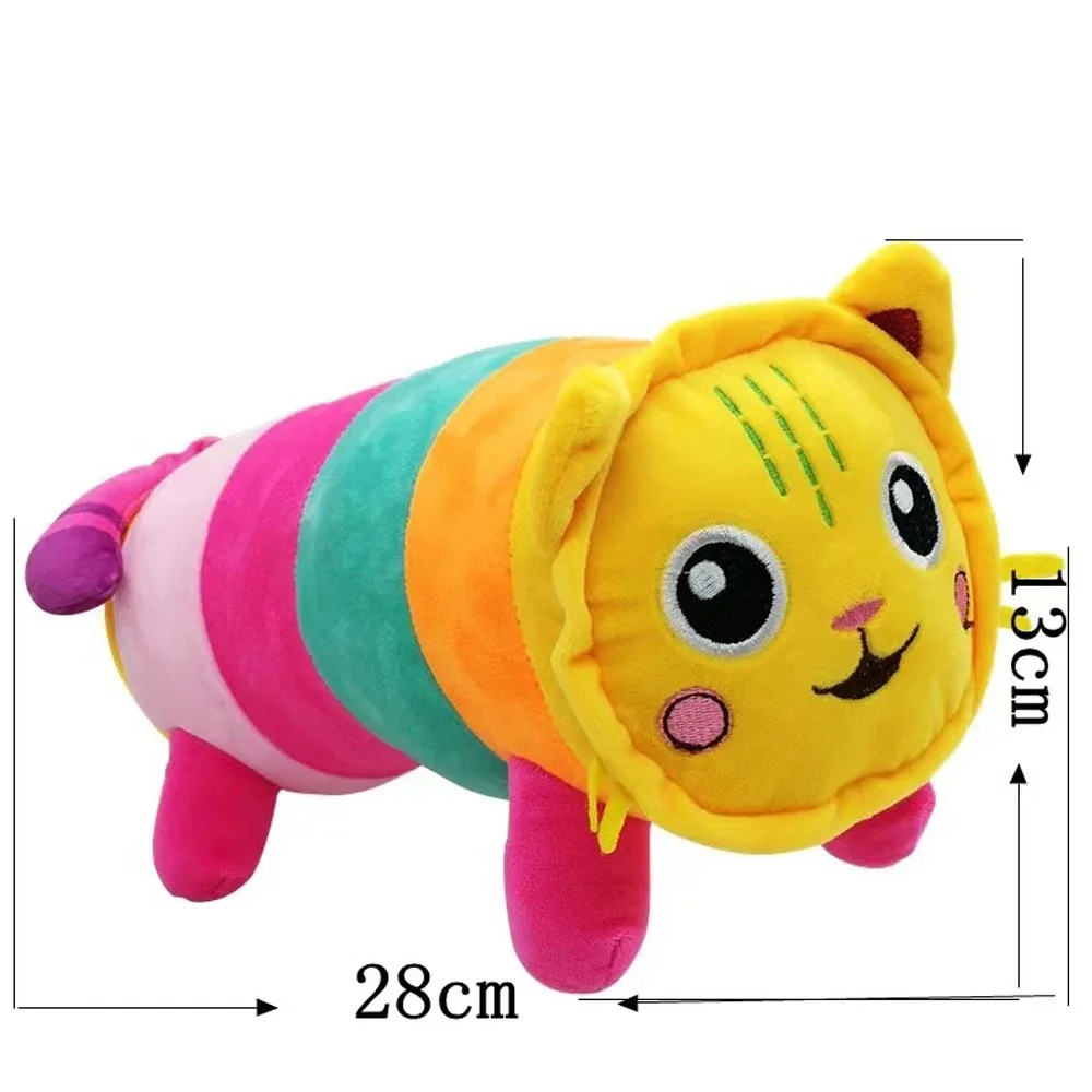Regalo encantador casa de muñecas Gabby juguete de peluche Mercat dibujos animados animales de peluche gato sonriente coche abrazo de gato muñeca de niña Gaby pegatina de cumpleaños para niños