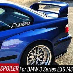 For BMW 3 Series E36 M3 1990-2000 GT Style Rear Trunk Lid Lip Black Carbon Spoiler Wings Car Exterior Tuning Accessories Part