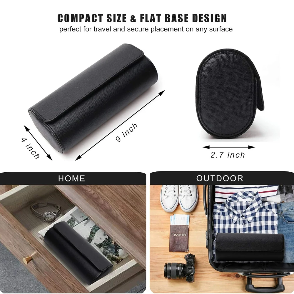 가죽 시계 보관 롤, 1, 2, 3개의 칸이 있는 PU - Watch Travel Roll Case 3 Slots Leather 리뷰 및 가격