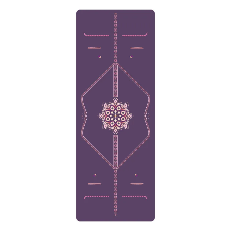 Lezyan Newest Non-slip PU Natural Rubber Yoga Mat Thick Sweat Absorption Grip Exercise Shock Absorption Workout Fitness Gym