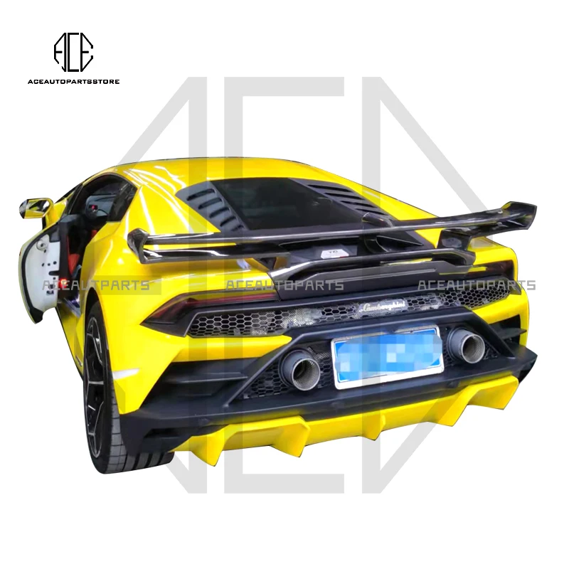 SVJ Style Real Carbon Fiber Rear Trunk Spoiler Lip Wing for Lamborghini Huracan Lp610 Lp610-4 Lp580 EVO RWD 2014-2020