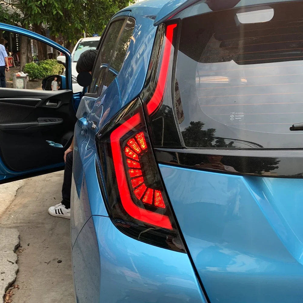 Auto Rear Back Lamps For Honda Fit GK5 2014-2020 LED Car Taillights Assembly Upgrade Dynamic Streamer Brake Lights Accessories