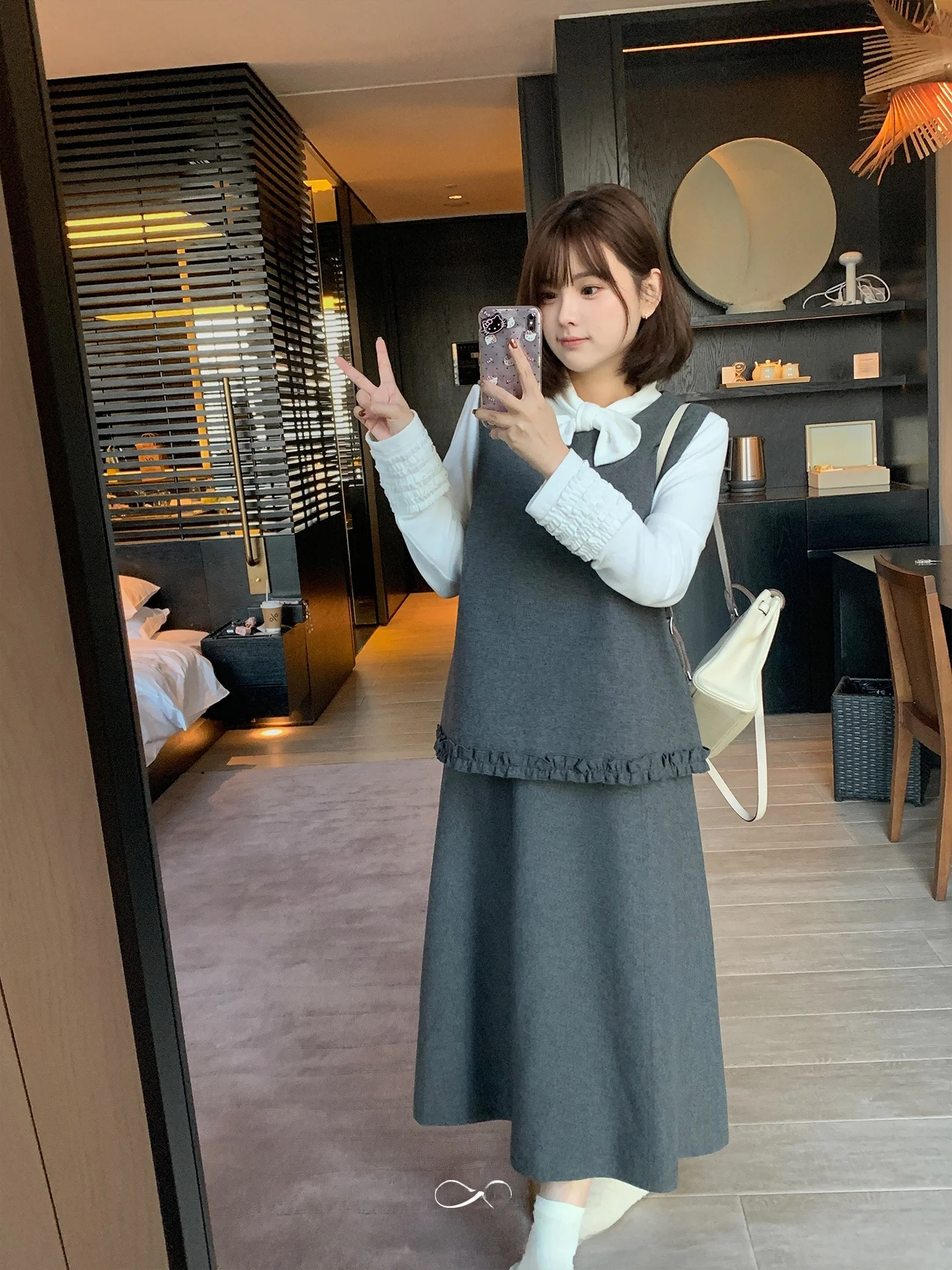 

plus Size Women's Woolen Vest Skirt Set Spring Early Season High Waist A-Line Skirt Two-Piece Suit Casual Commute Sle
