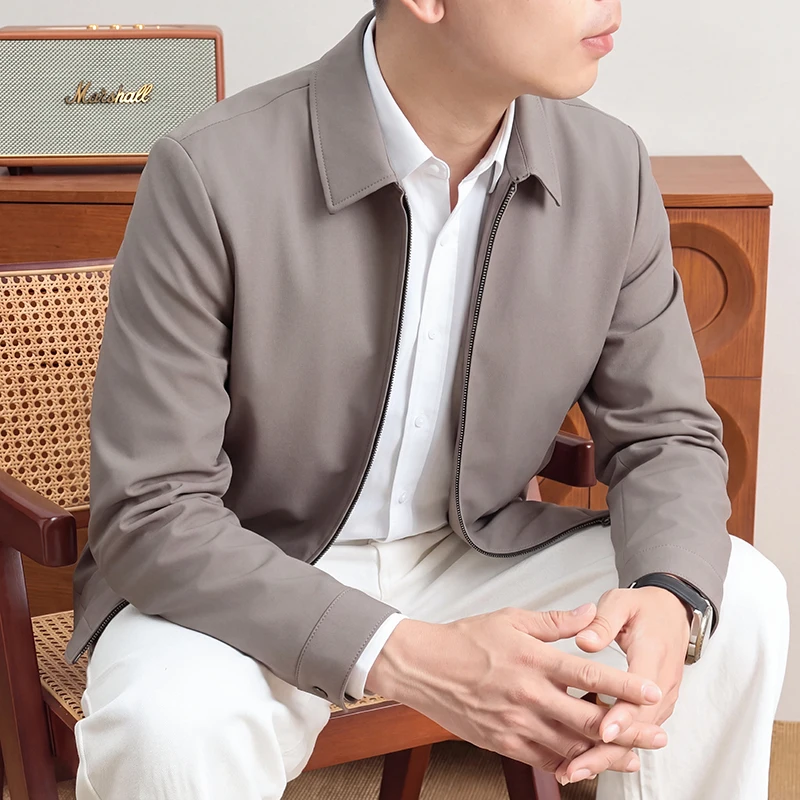 High-Quality Fashionable Trendy All-Match Autumn Business Jacket Premium Fabric Three-Proof Series Jacket Coat