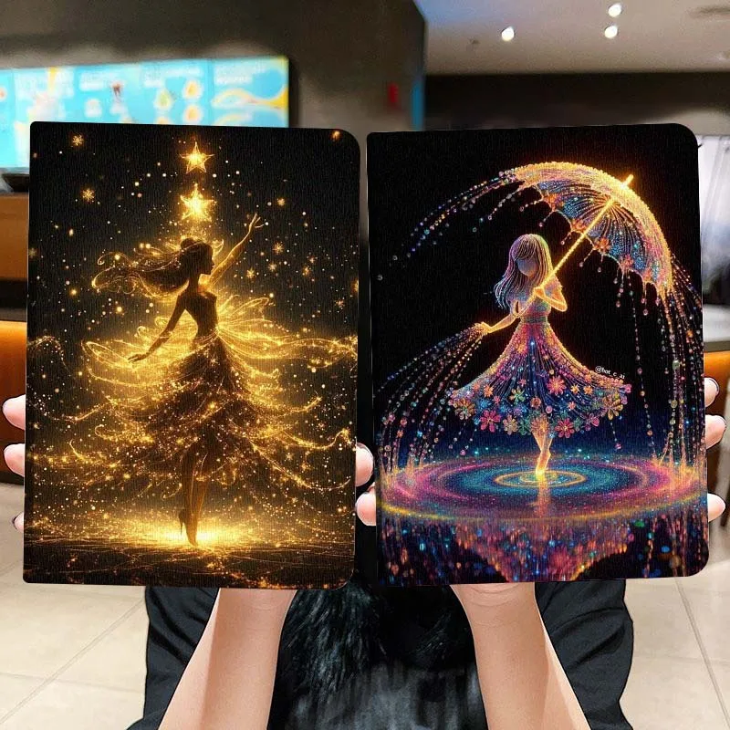 

Shining Starry Luminous Dance For iPad Pro Air Mini 2 3 4 5 6 7 6th 7th 10th 11th 10.2 9.7 10.5 11 Foldable Tablet Case Gift