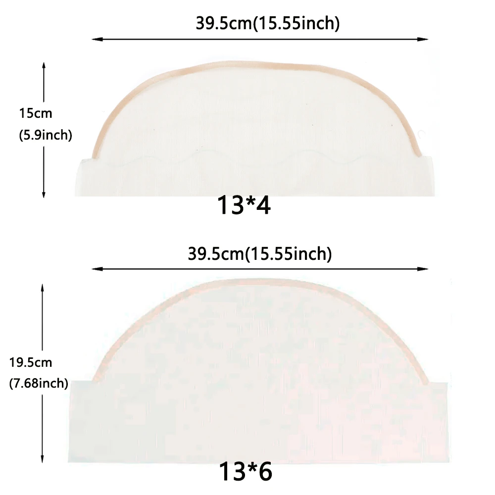 Rede suíça transparente do laço para fazer tampas de peruca, fechamento do laço, base da fundação, acessórios da peruca, 4x4, 13x4, 3 pcs, 5pcs