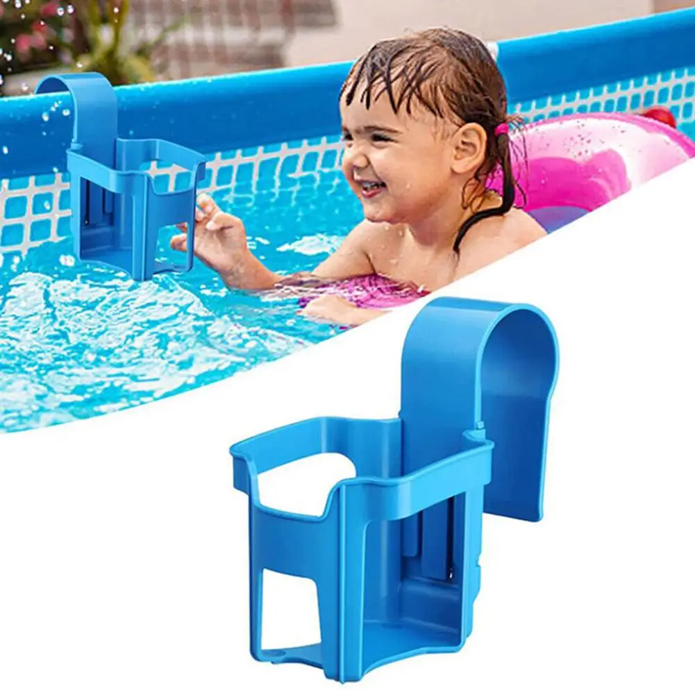 Swimming Pool Plastic Water Cup Hanger Beverage Beer Storage Rack Swimming Pool Side Top Portable Non-slip Container Hanger