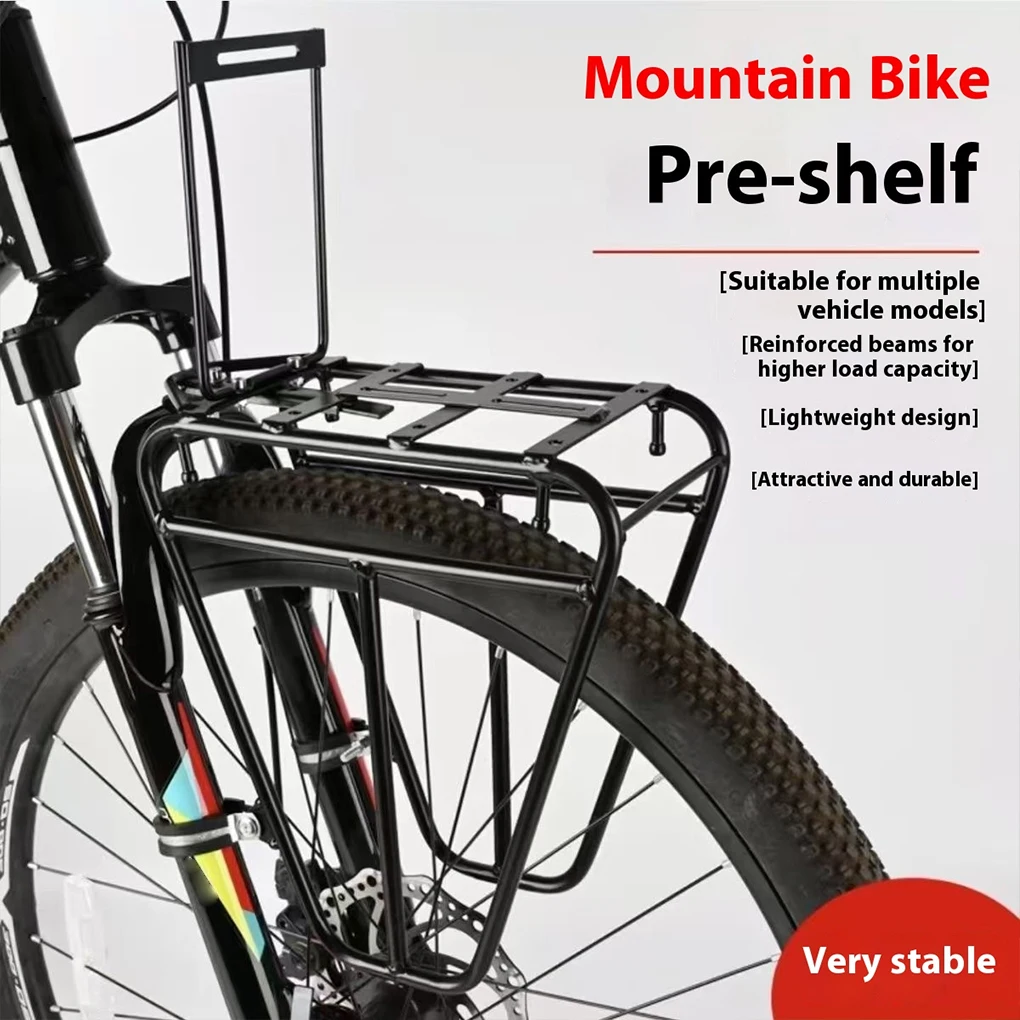 

Bike Cargo Rack Front Fork Luggage Carrier Rack Steel Universal Mountain Road Bicycle Pannier Rack Cycling Accessories