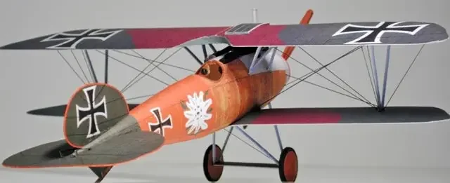 1:33 Scale Germany Fighter Albatros D.V WWI DIY 3D Paper Card Model Building Sets Construction Toys Educational Military Model