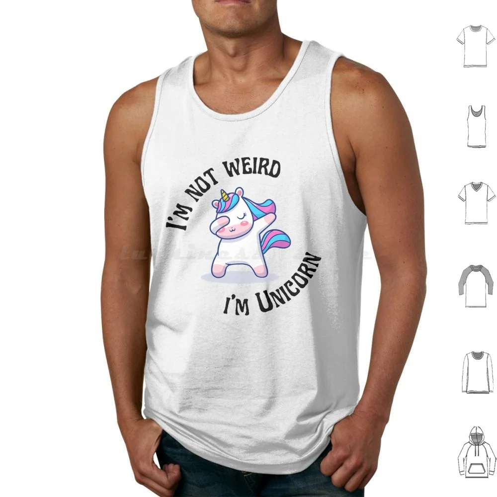 I _ M Not Weird I _ M A Unicorn Tank Tops Vest Sleeveless Unicorse Unicorn And Bingo Dad Kids Cartoon Dog Bandit Heeler