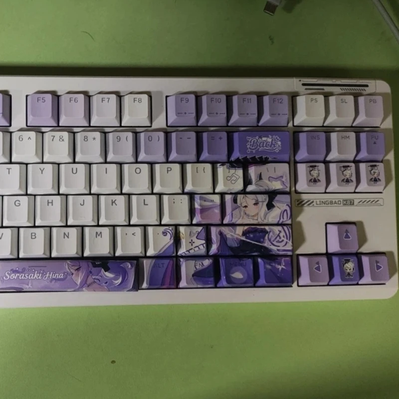 الأزرق الأرشيف Sorasaki هينا أنيمي موضوع كيكابس 120 مفتاح الكرز الشخصي مخصص لوحة المفاتيح الميكانيكية لعبة مهرجان هدية كيكابس