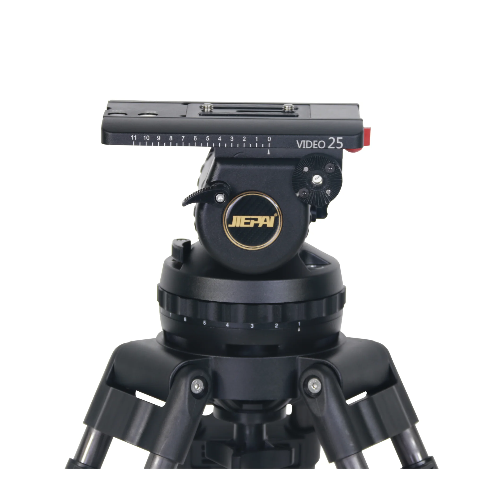 JIEPAI V25 PRO 40kg Heavy Duty Fluid Head Professional Video Camera Tripod Head 150mm Bowl Pan bar for ENG FILM CINE Tripod Use