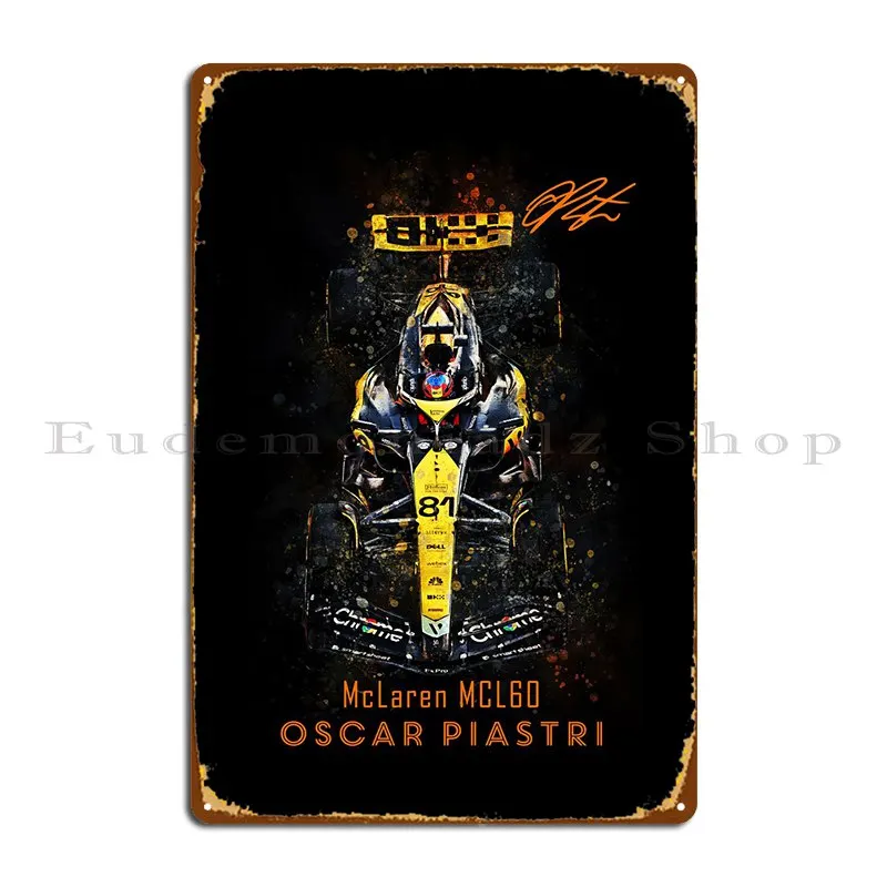 Oscar Piastri Metal Plaque Cinema Home Character Decoration Cinema Tin Sign Poster