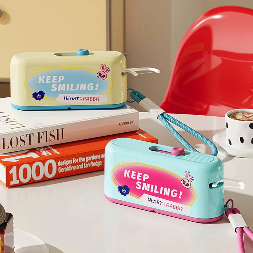 Durable Pop-Up Dental Floss Pick Dispenser with Storage Case with 10 Count Dental Floss Sticks Dental Floss Box Dental Floss