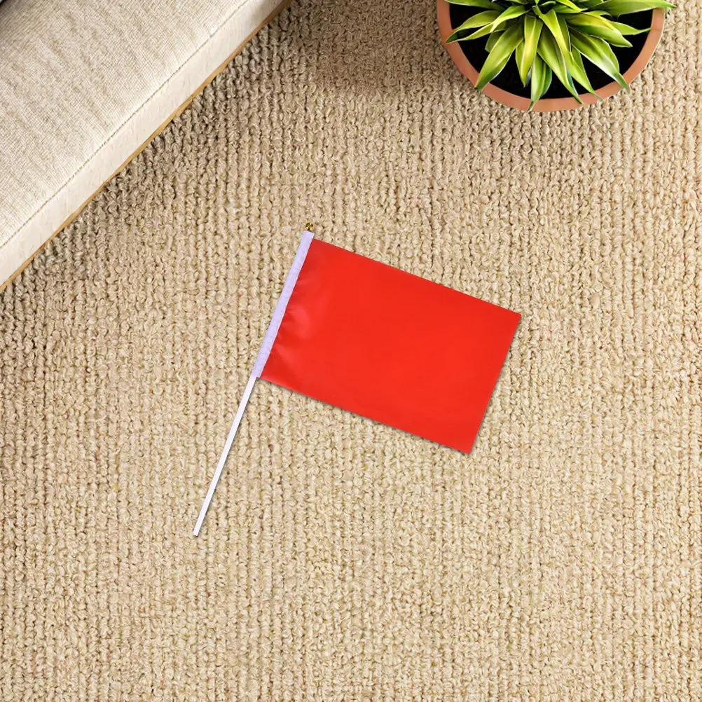 

25 шт. маленьких однотонных флажков на палочках из полиэстера для вечеринок, праздников, спортивных мероприятий, фестивалей, декораций