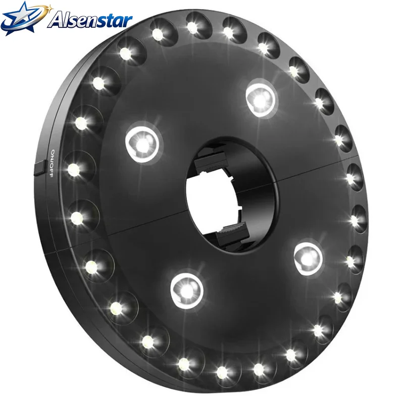 Cordless umbrella light for camping tents or outdoor use, super bright umbrella pole light, 28 LED lights, 3 brightness modes,