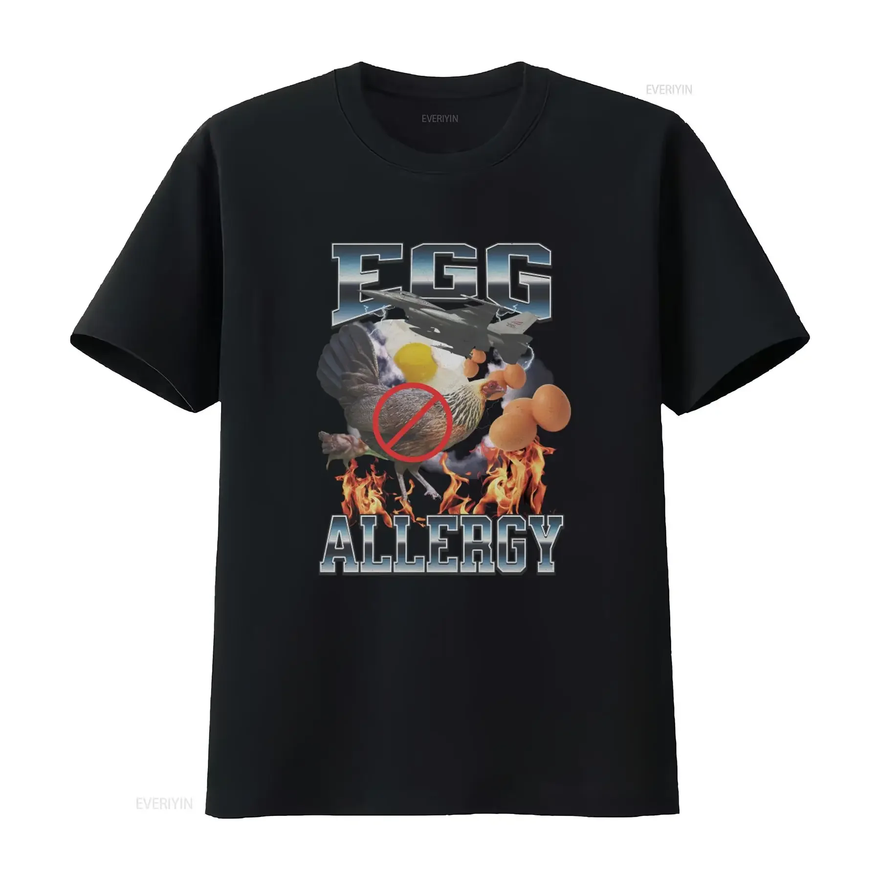 Stylish Egg Allergy T Shirt Funny That Go Hard Free Clothing Allergic To Eggs Hilarious No vintage Washed Casual Soft