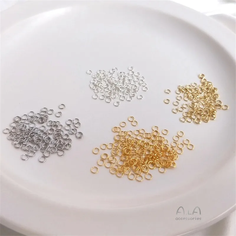 18K Titanium Steel Ultra-fine Small Opening Ring 14K Gold Single Ring High-strength Anti-pull DIY Chain Connection O Ring