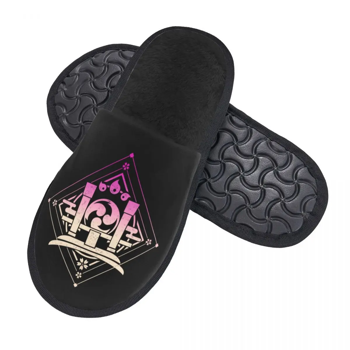 Custom Genshin Impact Inazuma Comfort Scuff Memory Foam Slippers Women Anime Manga Game Bedroom House Shoes