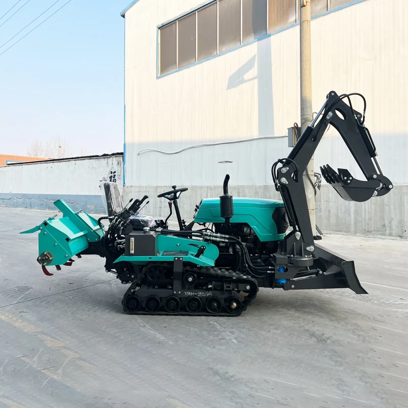 

Customized Rotary Tiller Small Agricultural Plowing Machine New Multi-Function Crawler Rotary Tiller Cultivator