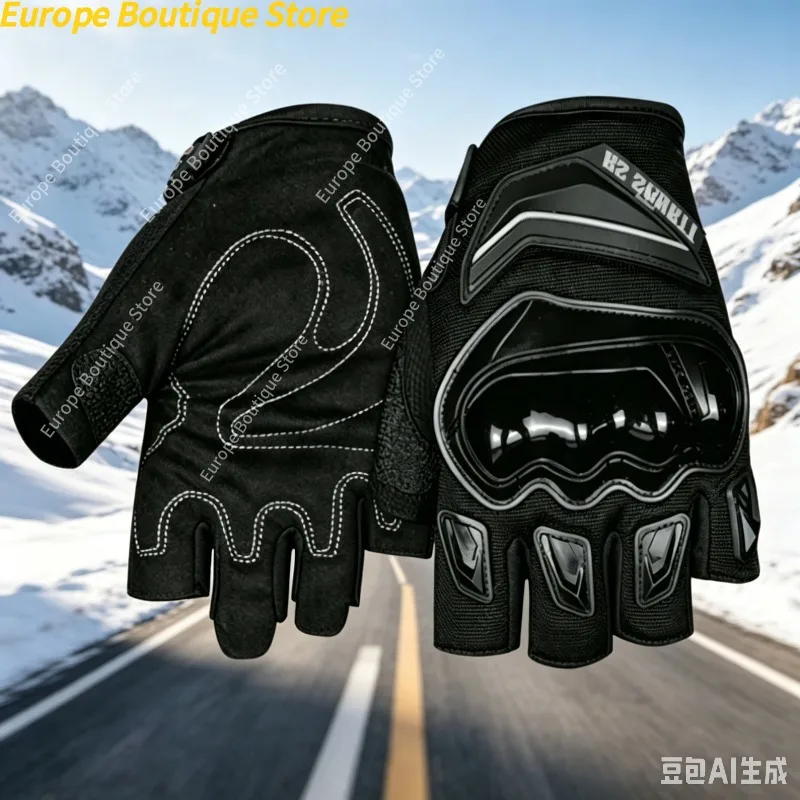 Racing Riding Summer Half Finger Motorcycle Gloves Anti Fall Anti Slip Breathable Thin Equipment For Men Women